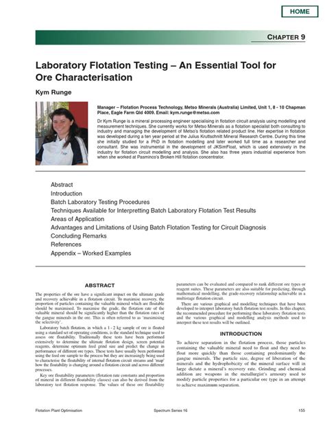 Laboratory Flotation Testing – An Essential Tool for Ore 